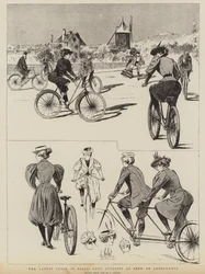 The latest craze in Paris, Lady Cyclists as seen at Longchamps